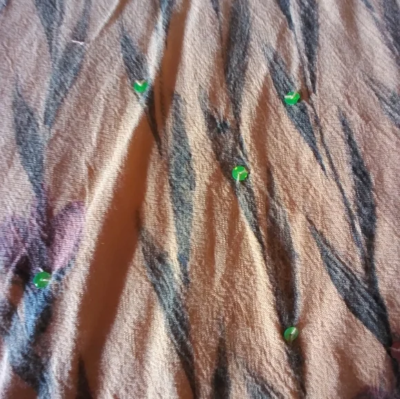 Rima 2 tone orange flowy boho sequins dress - Picture 9 of 10